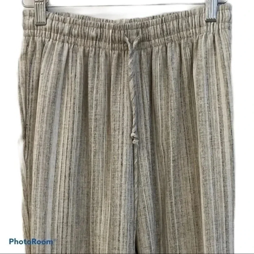 Alfred Dunner Crinkle Pin Stripe Size 8 Elastic Waist Pant Suit Neutral Colors - Picture 4 of 16